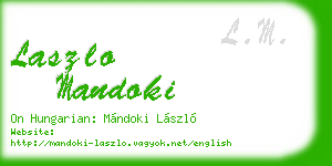 laszlo mandoki business card