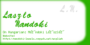 laszlo mandoki business card